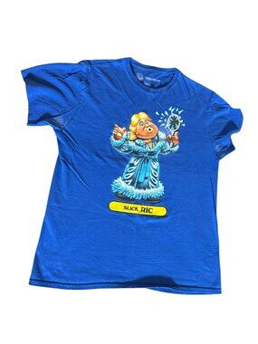 WWE Garbage Pail Kids Slick Ric Blue Graphic T-Shirt Medium Ripple Junction 2019
